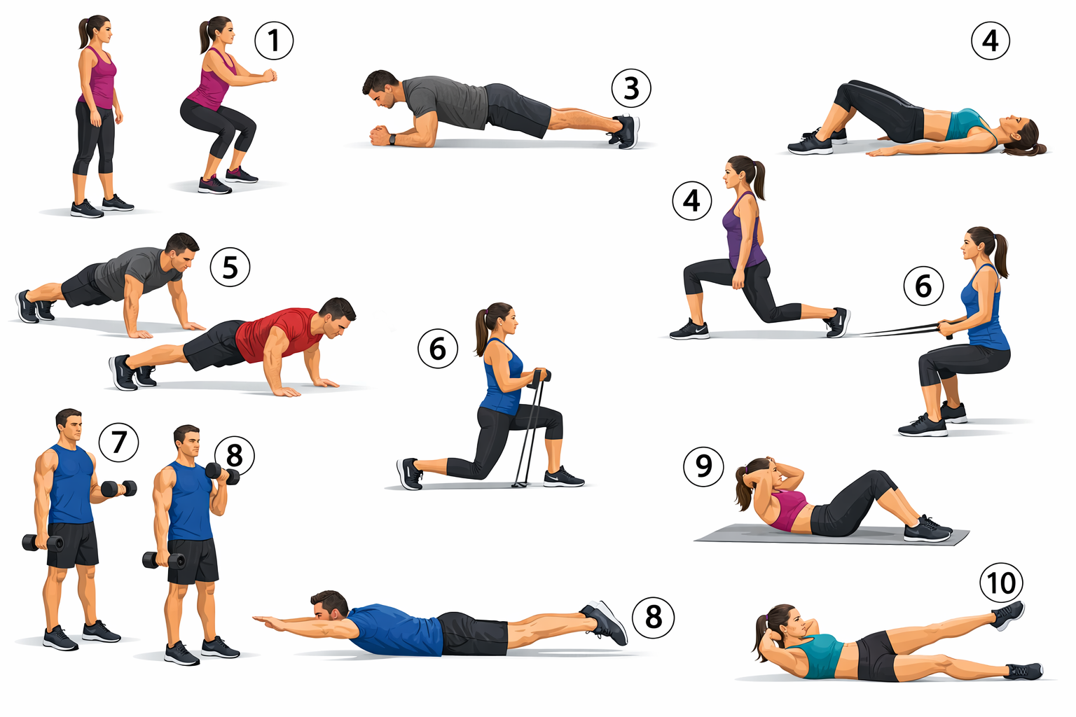 عکس تمرینات تقویتی